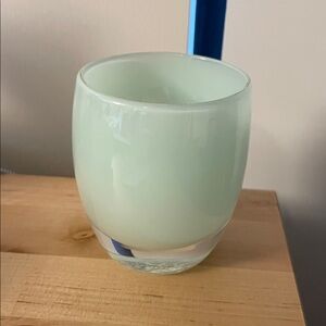 Glassybaby Thank You Sea Foam Green Candle Holder Home Decor Gift